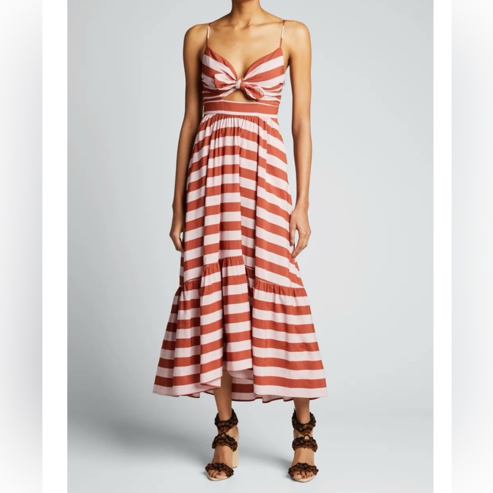 A.L.C. Laurel Striped Cutout Long Dress Size: 8